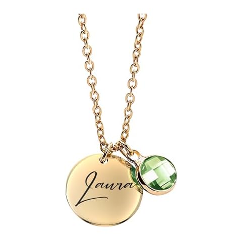 Caramel Sweet Life Name Necklace with Birthstone, Personalized Gifts for Women, Handmade Custom Necklaces for Women Cover