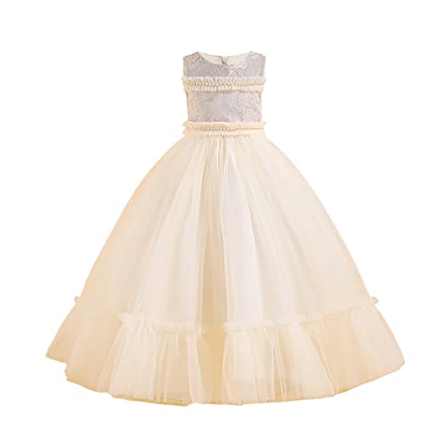 Vestido de ropa para niños de boda primera comunión encaje y flores