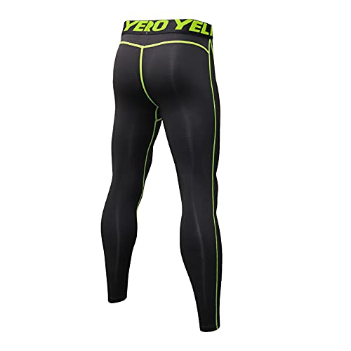 Mens Leggings Quick Dry Athletic Sports Cooling Pants For Hot Weather Gym Running Workout Tights Men Gym Green #TOP3