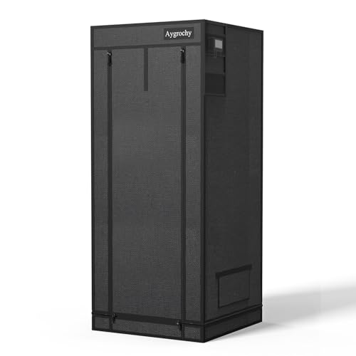Aygrochy Growzelt 60x60x160cm, Indoor Grow Tent mit Reflektierende Mylar Zuchtzelte, abnehmbaren Boden Tablett,für Pflanzen wachsen Raum
