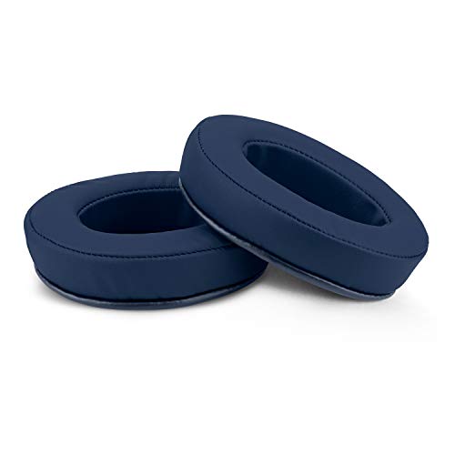 Image of Brainwavz Replacement Earpads for ATH M50X, M50BT, Steelseries Arctis, Pro Wireless & Stealth 600, HyperX Cloud, AKG, SHURE, Philips & Many More Headphones, Memory Foam Ear Pad Cushions, Dark Blue Oval