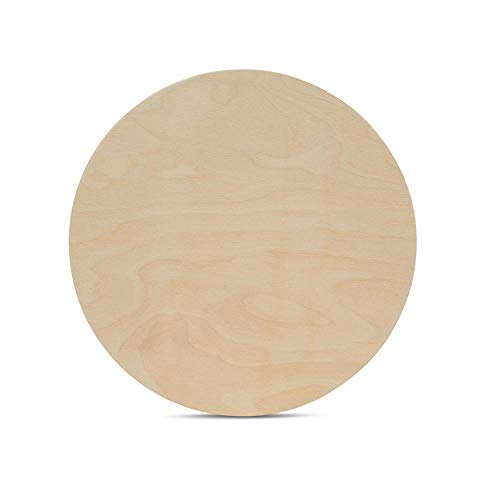 Woodpeckers Wood Circles 11 inch 1/2 inch Thick, Unfinished Birch Plaques, Pack of 1 Wooden Circle for Crafts and Blank Sign Rounds,