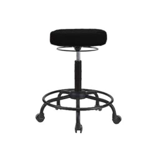 Thomas ECOMFMBSO-RT-RG-F44 Fabric Medium Bench Height Stool with Round Tube Base, Glides, Gray Color