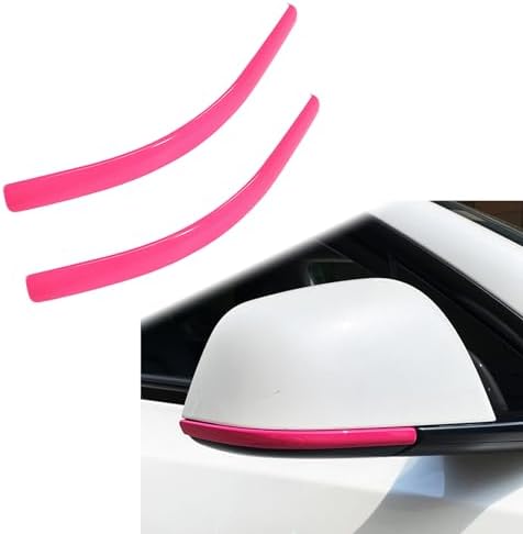 Fit Ttesl Model Y Side Mirror Trim Strip Compatible with Model Y 2017-2023 Protect Side Mirror Trim Cover ABS Exterior Accessories(Pink)