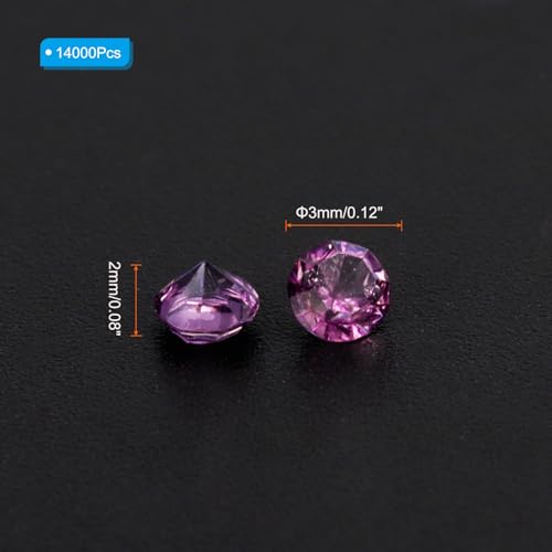 PATIKIL 14000Pcs Wedding Table Scatter Confetti Crystals 3mm Acrylic Diamonds Vase Fillers Gems for Table Centerpiece Decorations Bridal Shower Party, Dark Purple AB - Image 2