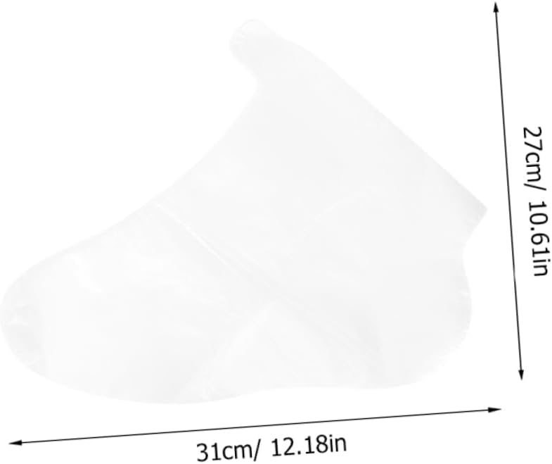 VANZACK 100PCS Clear Disposable Foot Covers Transparent Shoe Protectors for Skiing Skating Amusement Parks Fit Comfortable Pet Material for Shoe Fitting Foot Care