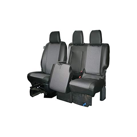 Tailored to fit the Vauxhall Vivaro 2019 Onwards / Citroen Dispatch, Peugeot Expert & Toyota Proace 2016 Onwards Leatherette Heavy Duty Seat Covers 1+2 Cover