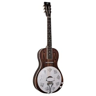 Ortega Guitars Guitare à résonateur acoustique-électrique série Americana 6 cordes, droite, Whiskey Burst (RRG30E-WB) - Les Beatles, Paul McCartney, John Lennon, RIngo Starr, George Harrison