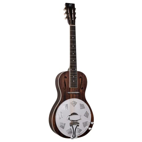 Ortega Guitars Guitare à résonateur acoustique-électrique série Americana 6 cordes, droite, Whiskey Burst (RRG30E-WB) - Les Beatles, Paul McCartney, John Lennon, RIngo Starr, George Harrison Ortega Guitars Guitare à résonateur acoustique-électrique série Americana 6 cordes, droite, Whiskey Burst (RRG30E-WB)