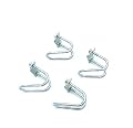 Anmeilexst 4 Pcs Galvanized Steel Pipe Clip, Cross Tube Buckle, Maximum Clampable Tube Diameter 1.3" Card 1.3" Steel Pipe