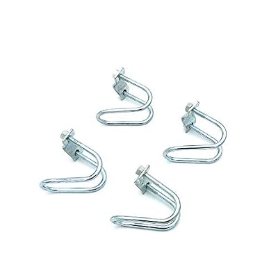 Anmeilexst 4 Pcs Galvanized Steel Pipe Clip, Cross Tube Buckle, Maximum Clampable Tube Diameter 1.3" Card 1.3" Steel Pipe