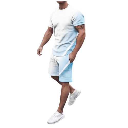 Conjunto de pantalones cortos para terraza de verano y ocio relajado de hombre