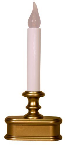 Good Tidings LED Window Candle with Light Sensor, Antique Finish