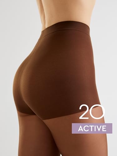 Image of Conte Sheer Full Support Compression Pantyhose Tights with Control Top Active 20 Den
