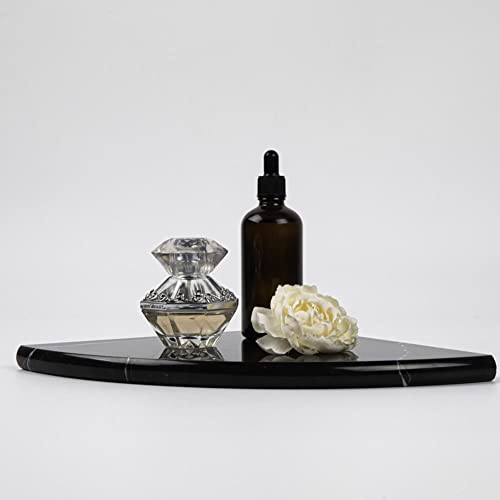 Adolif Black Marble Corner Shower Shelf, 9 Inch Carrara White Marble Corner Shelf for Bathroom Shower Decor, Wall Mounted, Polished, 1 Pcs by Adolif - Image 5