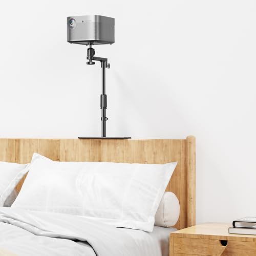 DAWASAPAT Plug-in Bed Sofa Projector Stand, Height Adjustable Projector Mount Base, 360° Rotation, Universal Bedside Projector Bracket Holder Compatible with Most Projectors with Cable Ties - Thumbnail 7