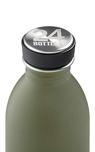 Botella urbana 24BOTTLES para beber 500 ml uso diario Negro,Oliva acero inoxidable miniatura 2