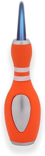 Miniatura 8 de WEQTETJU Encendedor de antorcha, fresco, único encendedor de boliche, ajustable, recargable, resistente al viento, regalo para hombres (sin