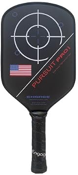 Engage Pursuit Pro1 Pickleball Paddle - Raw T700 Toray Carbon Fiber for Extreme Spin - MachPro Core for Maximum Power & Control