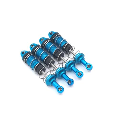 Rc Parts Accessories For HuangBo ZP1001 ZP1002 ZP1003 ZP1004 1/10 Metal External For Spring Shock Absorber RC Car Parts And Accessories Upgrades Replacement(Blue)