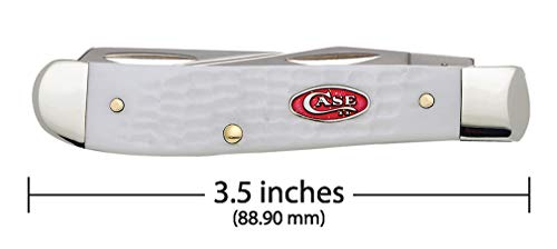 Image of Case WR XX Pocket Knife Sparxx White Jigged Synthetic Mini Trapper Item #60186 - (6207 SS) - Length Closed: 3 1 /2 Inches