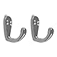 cyclingcolors 2x Haken Metall chrom verchromt glänzend poliert zum Schrauben 41mm silber Küche Garderoben Handtuch Kleider Hut-Haken