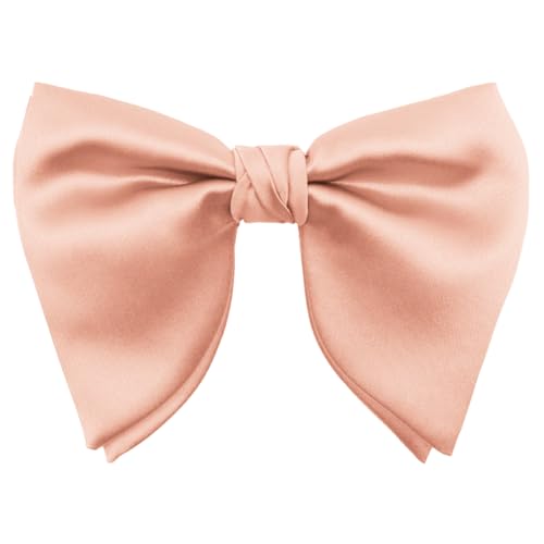 Image of Luckyvestir Oversized Bow Ties for Men, Pre Tied Clip on Men's Black Bowtie for Wedding Tuxedo Banquets Formal Wear