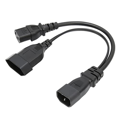 IEC320 C14 do IEC320 C13 i Przewód Zasilający z Rozgałęźnikiem EU Y, 1 na 2 Wyjścia z Czystej Miedzi z Rdzeniem z PVC Wodoodporny Przewód z Wtyczką Rozgałęźnika Y, Uniwersalny Przedłużacz Kabla Zasila