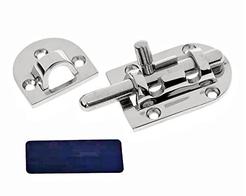 Image of 60 /90 /110mm Marine Boat Door Window Lock Latch ,Stainless Steel 316 Slide Barrel Bolt Clasp Sliding Hasp Locks Push Pull Toggle Buckle W /Friction pad (2PCS, 110mm)