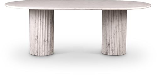 Meridian Furniture Messina White Marble Dining Table