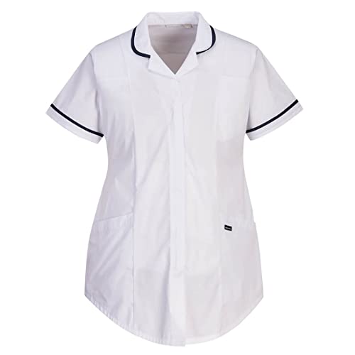 Tunique de maternité blanche Portwest M extensible avec coupe stretch ergonomique
