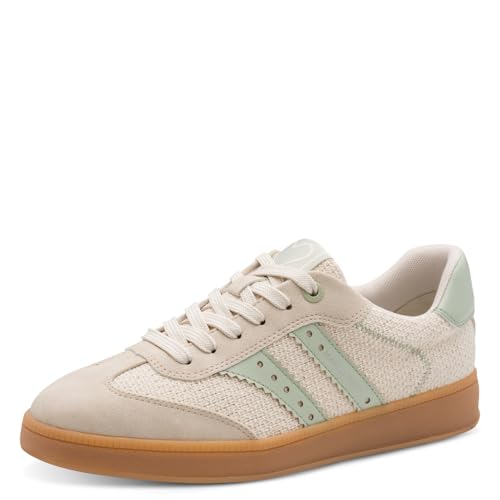 Marco Tozzi Damen Sneaker weiches Feel Me Wechselfußbett weiches Innenfutter Modern, grün (Mint Comb), 39 EU