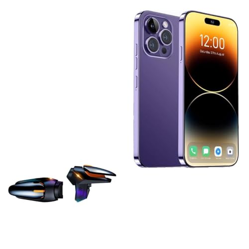 BoxWave Gaming Gear Compatible with Echoamo A14 Pro Max - Touchscreen QuickTrigger Auto, Trigger Buttons Autofire Gaming Mobile FPS - Jet Black