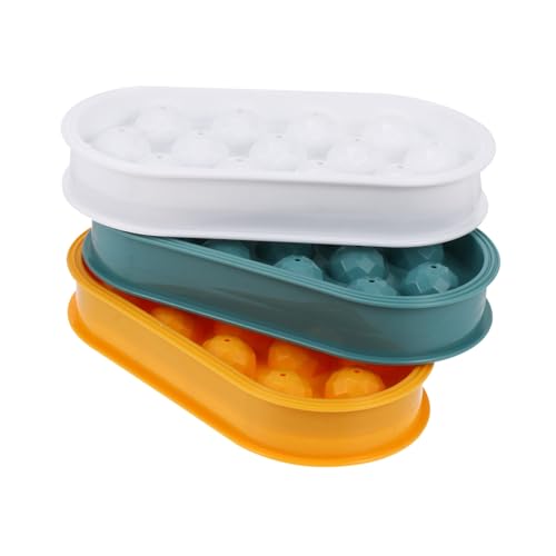 Abaodam 3個 球形製氷皿スタッカブル設計省スペース耐久性柔軟性簡単取り外しアイストレー飲料 ウイスキー カクテル用