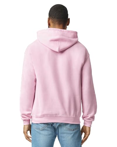 Image of Gildan Men's Heavy Blend Drawcord Hooded Sweatshirt, Safety Pink
