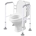 Toilet Safety Rails, Adjustable Toilet Safety Frame, Toilet Safety Rails for Seniors, Toilet Handles for Elderly and Disabled, Toilet Rails for Seniors, Toilet Rails,Elderly Assistance products, 600LB