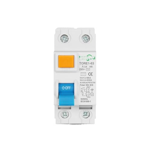 Disjoncteur électromécanique à courant résiduel 2P 230V pour tableau électrique