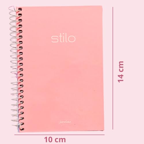 Caderno Espiral Capa Dura 1/8 Uma Stilo 80 Folhas (Rosa)