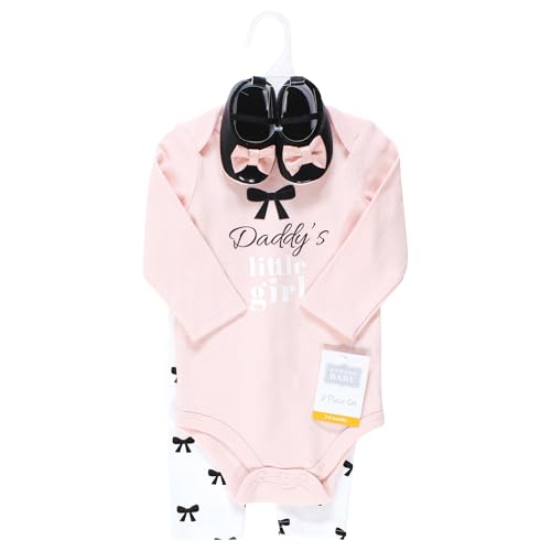 Image of Hudson Baby Unisex Baby Cotton Bodysuit, Pant and Shoe Set