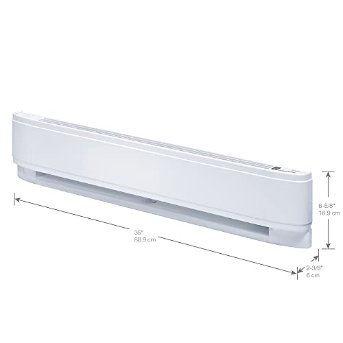 Dimplex 35" Proportional Linear Convector Baseboard Heater With Built-In Thermostat Model: Pc3512W31), 240V/208V, 1250/938W White #TOP3