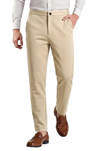 Mens Dress Pants Slim Fit Stretch Fashion Plaid Pant Skinny Leg