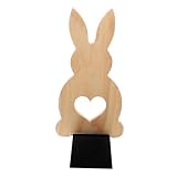 SEWOART Sujetalibros de Madera con Dise&ntilde;o de Conejo para Escritorio Organizador Compacto para Libros y Documentos Soporte Decorativo para Estanter&iacute;as y...