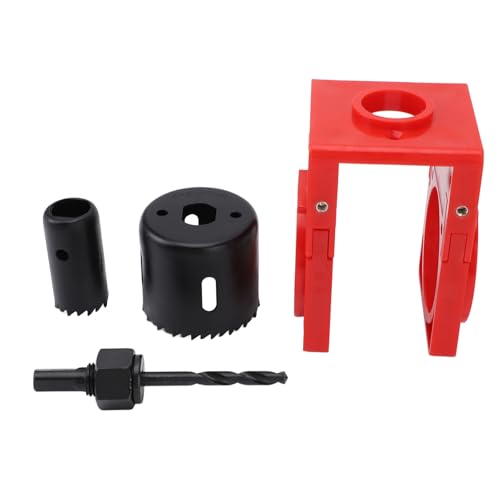 Kit Instalación Cerraduras Broca Acero Carbono con Plantilla Ajustable miniatura 7