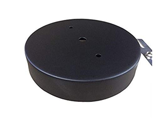 Industrial Rewind Black 6" Ceiling Canopy Light Kit with Hardware, Extra Depth and Width Than Standard Canopies Makes Covering up Ceiling Holes Easy and Clean with no Drywall Repair Needed