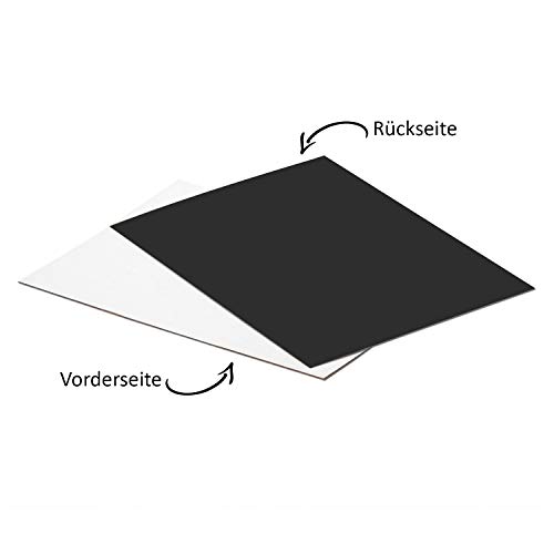 10er Set Magnetpapier I weiß I DIN A4 I DIY I magnetische Rückseite I mit gängigem Inkjet Drucker bedruckbar I zum Beschriften, bedrucken oder als magnetisches Foto-Papier I mag220