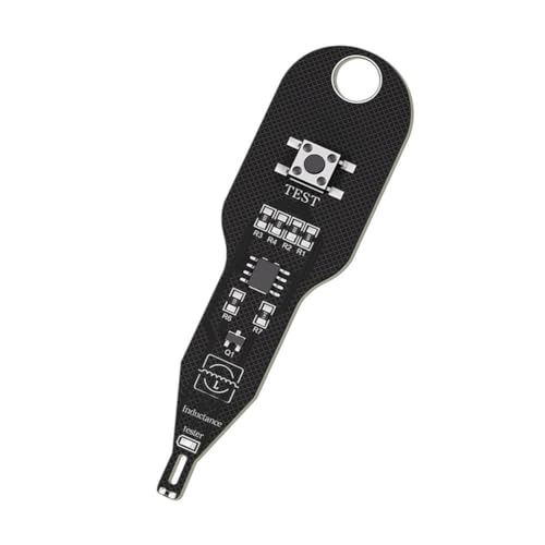FUANA Probador de inductancia con posicionamiento preciso de inducción electromagnética para detección y reparación de fallos de la bobina de la placa base, ABS portátil negro 82 x 22 mm