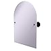 Allied Brass PQN-94 Frameless Arched Top Tilt Beveled Edge Wall Mirror, Matte Black
