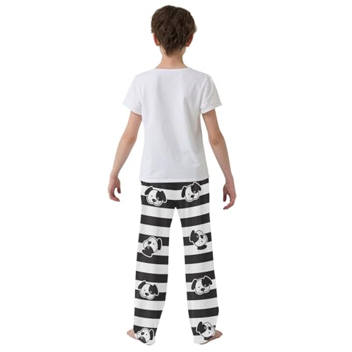 Boys' Pants Animal Cute Bulldog Striped Long Bottoms Jogger Pants Elastic Waist Trousers with Pockets S-XL3