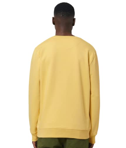 Sweat jaune en coton bio unisexe uni classique taille XS - 4