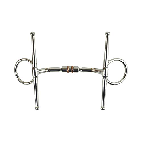 AK Full Cheek Rotary Double Cooper Roller Snaffle Horse Riding Bits ...